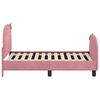 vidaXL Estrutura de Cama para Crian&ccedil;a com Cabeceira Rosa 70 x 140 cm