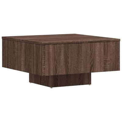 vidaXL Mesa de centro 60x60x31,5cm derivados madeira carvalho castanho