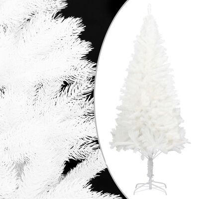 vidaXL Árvore Natal artificial pré-iluminada c/ bolas 210 cm branco