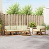 vidaXL Conjunto de Sof&aacute;s para Exterior 7 pcs Natural e Creme