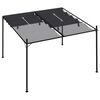 vidaXL Gazebo com toldo retrátil 300x300x233 cm antracite