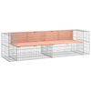 vidaXL Banco jardim design gabi&atilde;o 244x71x65,5cm madeira douglas maci&ccedil;a