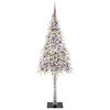 vidaXL &Aacute;rvore de Natal com 300 LEDs com suporte Branco 210 cm PE e A&ccedil;o