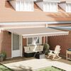 vidaXL Toldo Manual Bege 450 x 350 x 165 cm Poli&eacute;ster