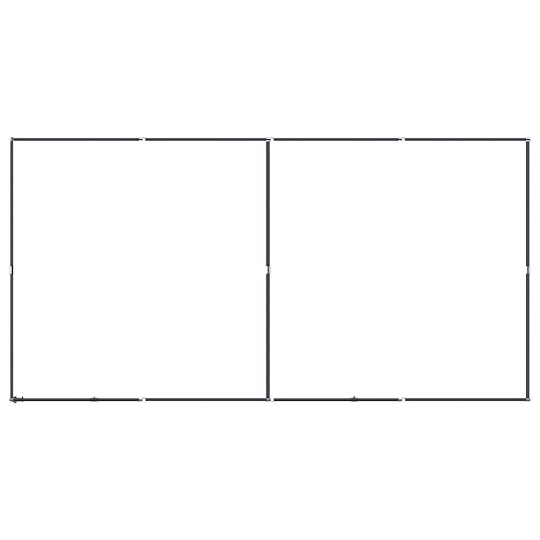 vidaXL Canil de exterior 7,37 m&sup2; a&ccedil;o