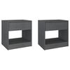 vidaXL Mesas de cabeceira 2 pcs 40x31x40 cm pinho maci&ccedil;o cinzento
