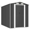 vidaXL Abrigo de jardim 192x274x223 cm a&ccedil;o galvanizado antracite