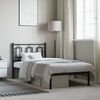 vidaXL Estrutura de cama com cabeceira 90x190 cm metal preto