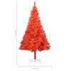 vidaXL &Aacute;rvore Natal artificial pr&eacute;-iluminada c/ bolas PVC vermelho