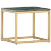 vidaXL Mesa centro 40x40x35cm pedra genu&iacute;na textura m&aacute;rmore verde