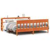 vidaXL Cama sem colch&atilde;o 200x200 cm pinho maci&ccedil;o castanho-mel