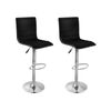 vidaXL Bancos de bar 2 pcs couro artificial preto