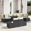 vidaXL Conjunto de Sofá de Jardim 9 pcs Preto Rattan Sintético