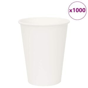 vidaXL Copos de caf&eacute; de papel 1000 pcs 12oz 300ml branco