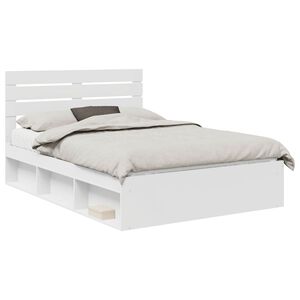 vidaXL Estrutura da Cama com cabeceira Branco 160 x 200 cm