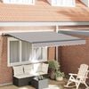 vidaXL Toldo Retr&aacute;til Cinzento-claro 350 x 250 cm Poli&eacute;ster e A&ccedil;o