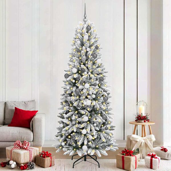 vidaXL &Aacute;rvore de Natal Artificial com 300 LEDs Branco 210 cm