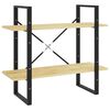 vidaXL Estante com 2 prateleiras 80x30x70 cm pinho maci&ccedil;o castanho