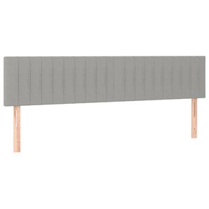 vidaXL Cabeceiras cinzento-claro 200x5x78/88 cm tecido