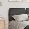 vidaXL Cabeceira estofada com cabeceira Marrom e Cinza Escuro 140 cm