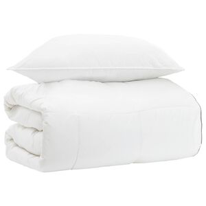 vidaXL Conjunto de Edredom com travesseiro Branco 135 x 200 cm
