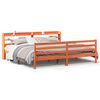 vidaXL Cama sem colch&atilde;o 200x200 cm pinho maci&ccedil;o castanho-mel