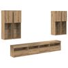 vidaXL Conjunto de Gabinete de TV na Parede com Luzes LED 7 unid.