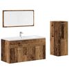 vidaXL 3 pcs conj. m&oacute;veis casa banho derivados madeira madeira velha
