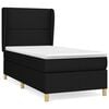 vidaXL Cama com molas/colch&atilde;o 80x200 cm tecido preto