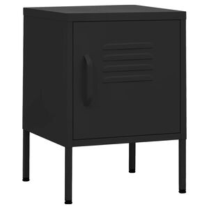 vidaXL Mesa de cabeceira 35x35x51 cm a&ccedil;o preto