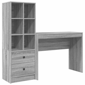 vidaXL Mesa Cinza Sonoma 145,5 x 40 x 127 cm 2 unid.