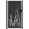 vidaXL Port&atilde;o de Jardim 110 x 205 cm Preto Tranc&aacute;vel