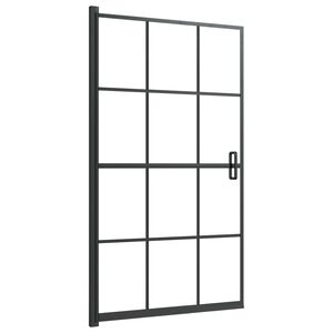 vidaXL Divis&oacute;ria de chuveiro ESG 80x140 cm preto
