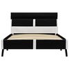 vidaXL Estrutura de cama c/ LED 90x200 cm couro artificial preto