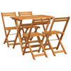 vidaXL Conjunto bistro 5 unid. &Oacute;leo Natural Madeira S&oacute;lida de Ac&aacute;cia