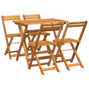 vidaXL Conjunto bistro 5 unid. &Oacute;leo Natural Madeira S&oacute;lida de Ac&aacute;cia