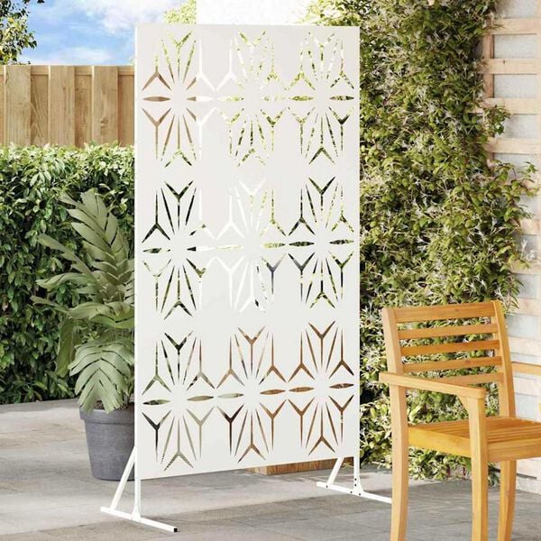 vidaXL Protetor de Privacidade Branco Aço