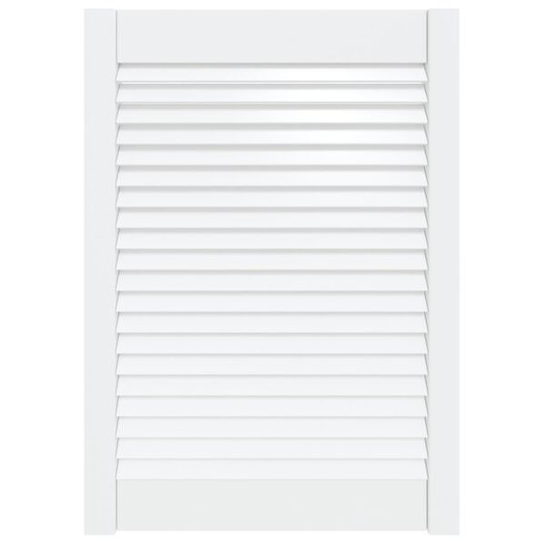 vidaXL Porta de arm&aacute;rio 4 pcs design de persiana pinho maci&ccedil;o branco