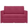 vidaXL Sof&aacute;-Cama 110cm Vinho Vermelho Veludo
