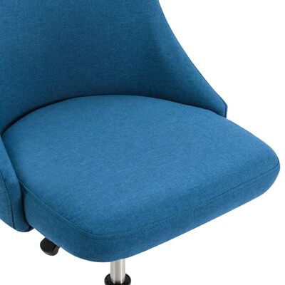 vidaXL Cadeiras de escritório com rodas 2 pcs tecido azul
