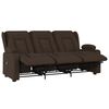 vidaXL Poltrona massagens 3 lug. reclin. sup. copo couro art. castanho
