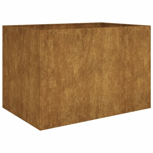 vidaXL Canteiro elevado de jardim 120x80x80 cm a&ccedil;o corten
