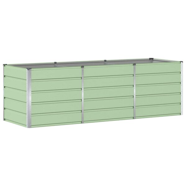 vidaXL Floreira Verde 240 x 80 x 75 cm A&ccedil;o