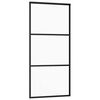 vidaXL Porta deslizante c/ conj. ferragens 90x205cm vidro ESG preto