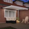 vidaXL Toldo Retrátil Manual Branco 350 x 250 cm Tecido e Aço
