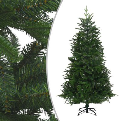 vidaXL Árvore Natal artificial c/ luzes LED/bolas 180 cm PVC/PE verde