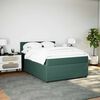 vidaXL Cama com molas/colch&atilde;o 140x190 cm veludo verde-escuro