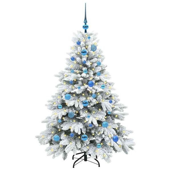 vidaXL &Aacute;rvore de Natal Artificial com 150 LEDs Branco 150 cm PE e PVC