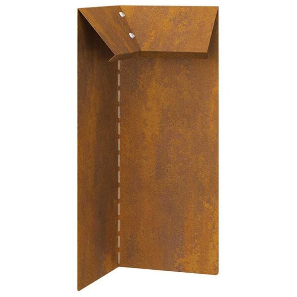 vidaXL Cerca de Caracol Ferro Enferrujado 10 x 10 x 25 cm