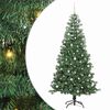 vidaXL Árvore de Natal com 300 LEDs com suporte Verde 240 cm PVC